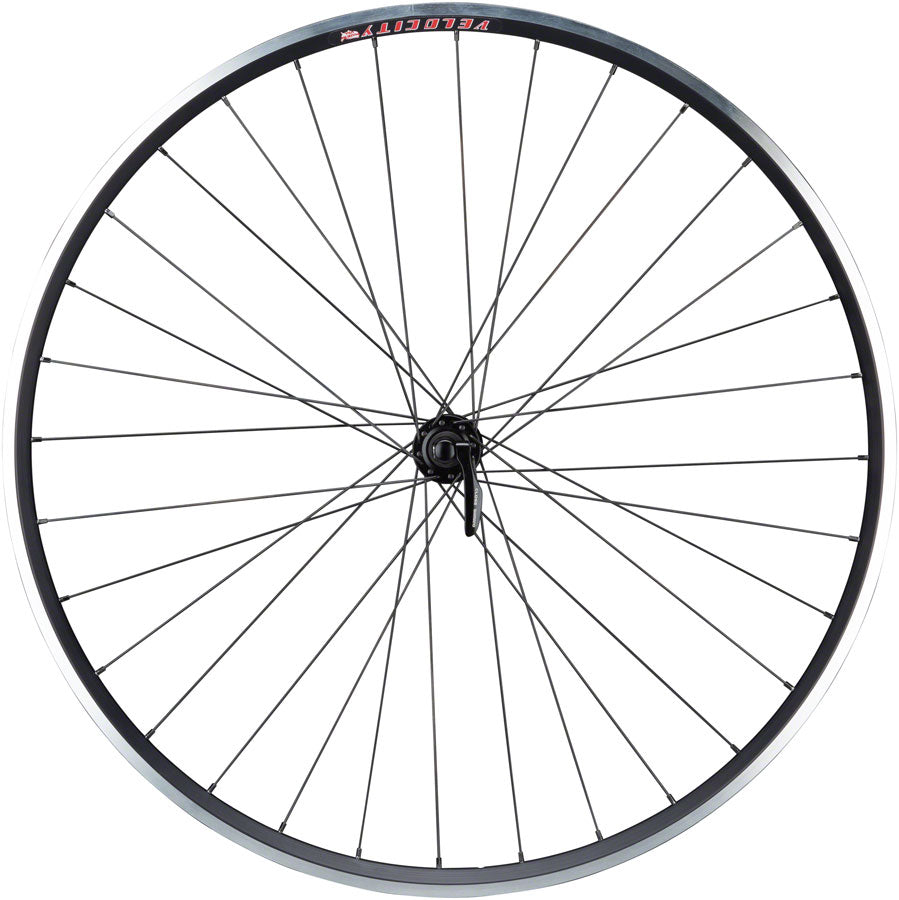 Velocity A23 Front Wheel - 700, QR x 100mm, Rim Brake, Black, Tubeless Compatible Clincher