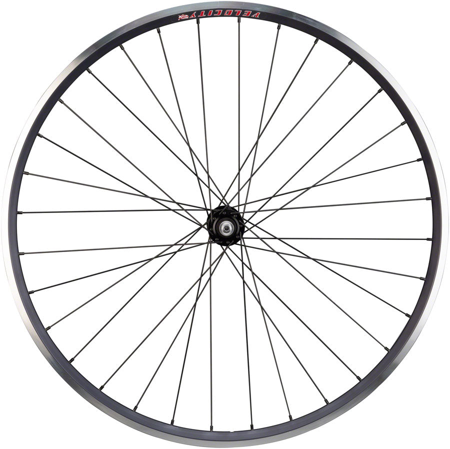 Velocity A23 Front Road Bike Wheel 650c QR x 100mm Rim Brake Black Tubeless Clincher