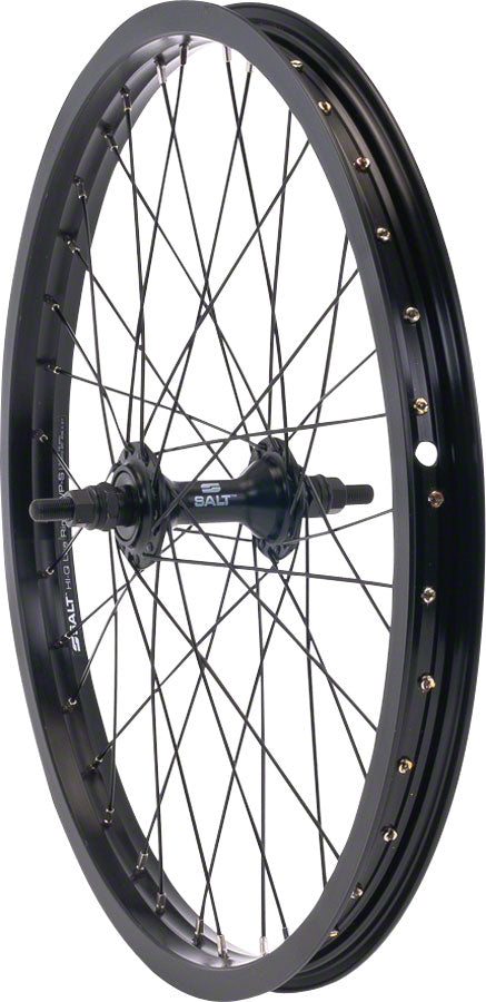 Salt Rookie Front Wheel - 16", 3/8" x 100mm, Rim Brake, Black, Clincher
