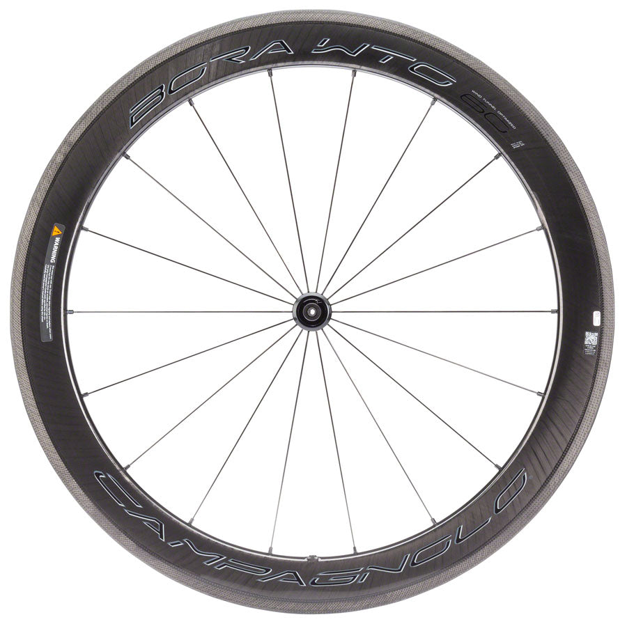 Campagnolo BORA WTO 60 Front Wheel - 700c, QR x 100mm, Rim Brake, 2-Way Fit, Dark Label