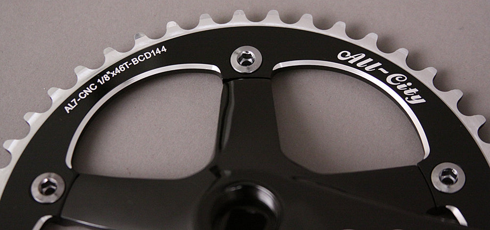 All-City 612 Track 170mm 46T 1-Speed Square Taper Crankset Black