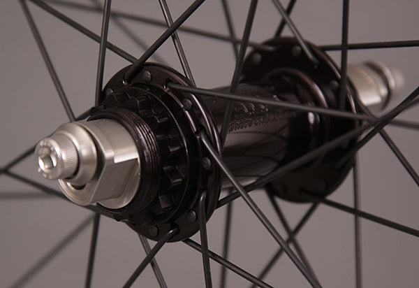White Industries Eno Eccentric hub Black Mavic Open Pro wheel