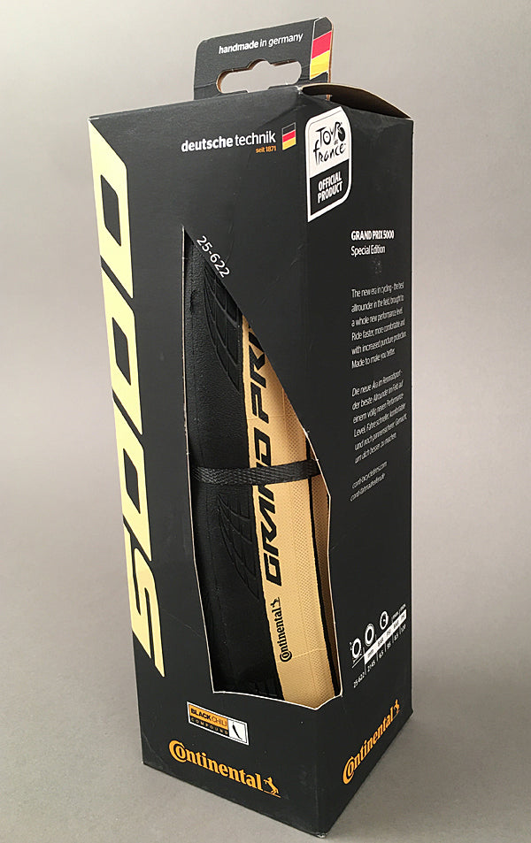 Continental GP5000 700x25c Black Cream Clincher TDF LTD Edition!