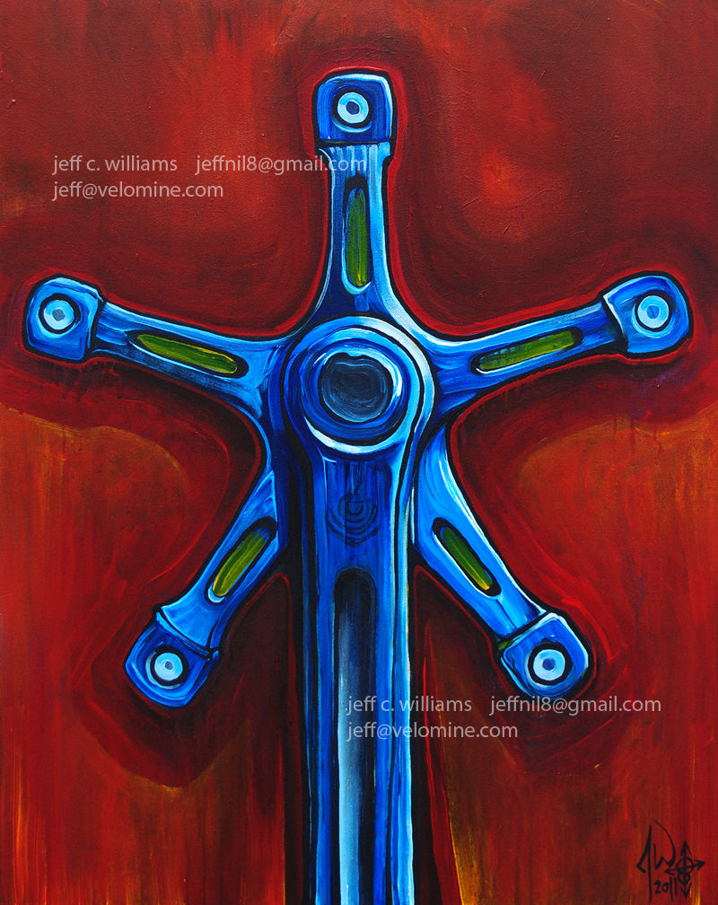 PAINTING RED CAMPAGNOLO CRANK strada or pista? jeff c williams