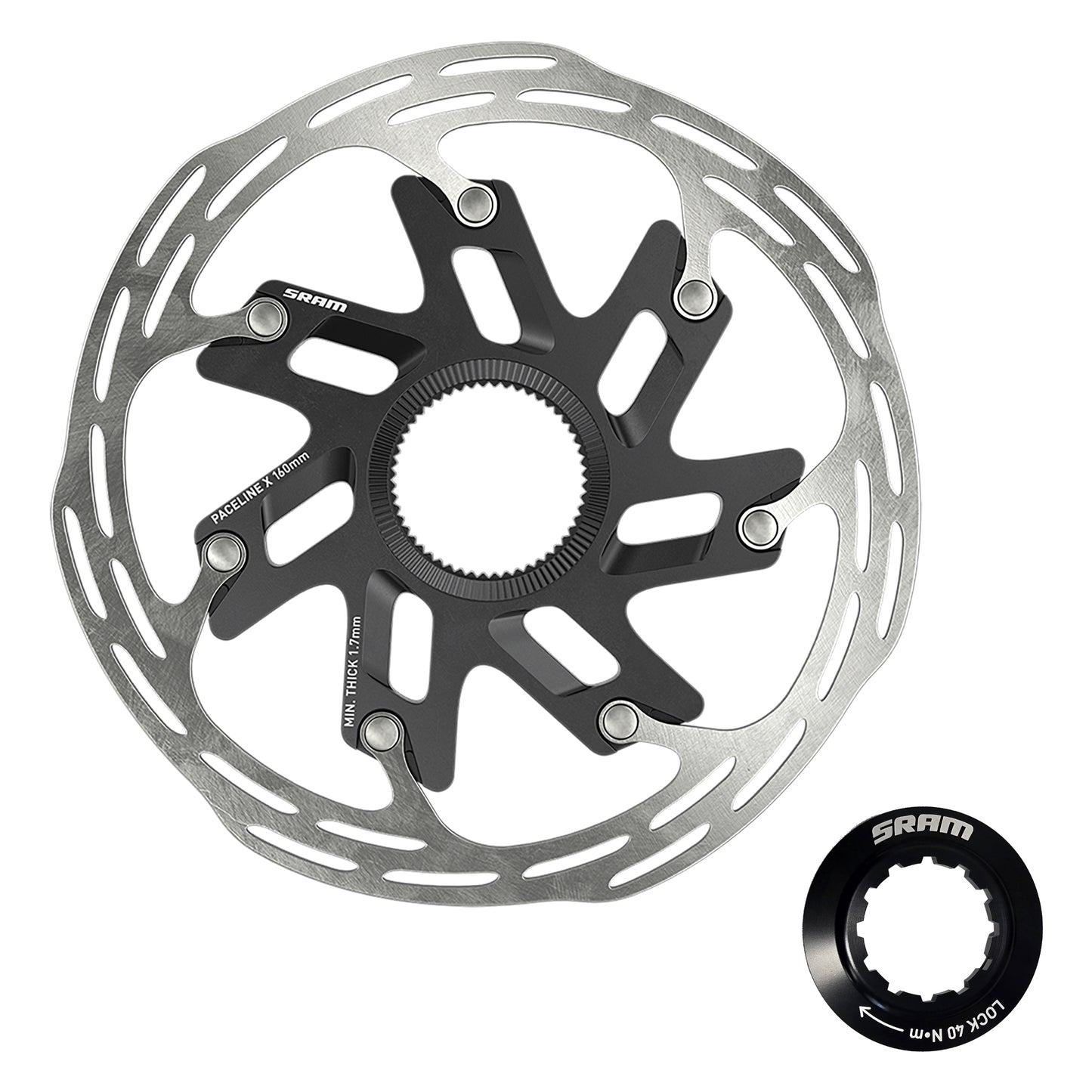 Paceline X CenterLock 160mm Disc Brake Rotor (includes internal tooled lockring)