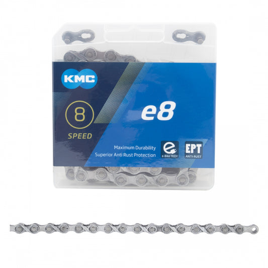 KMC E8 EPT Chain - 8-Speed, 122 Links, E-Bike Compatible