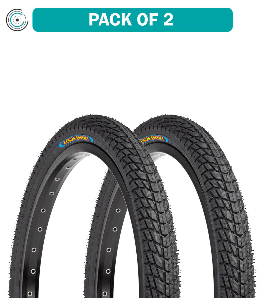 PAIR Kenda Kontact K841 Tire - 20 x 1.95, Clincher, Wire, Black, 60tpi