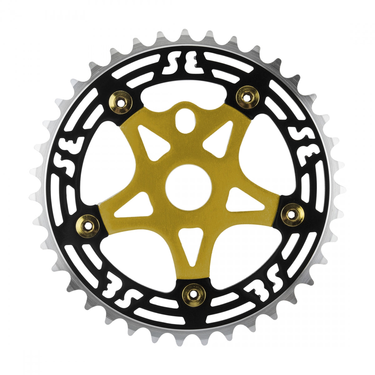 Chainring Se Bikes 1Pc 39T 1/8 Aly W/Spider Bk/Gd Cp