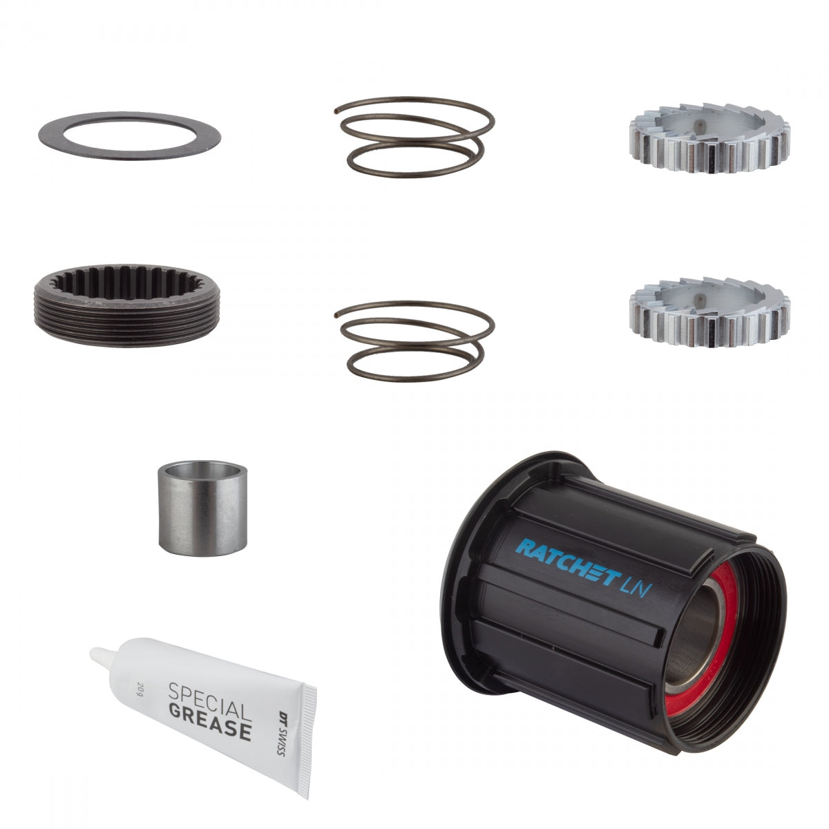 HUB CASS BODY DT UPGRADE KIT 3-PAWL TO RATCHET LN STL 36T SHI 11sMTB