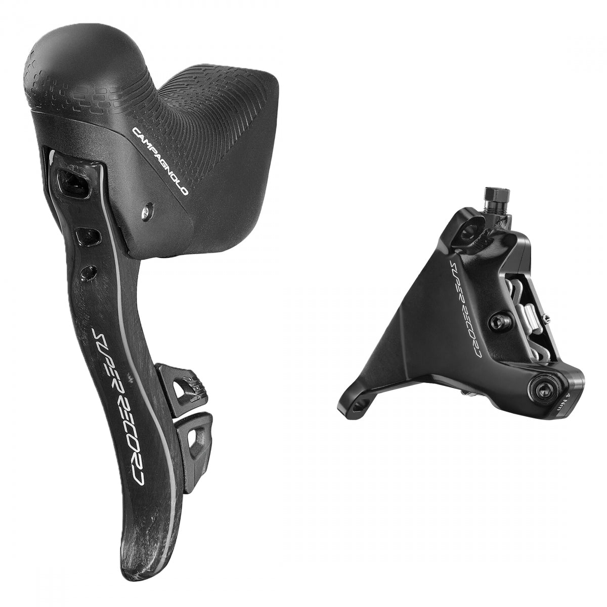 Campagnolo Super Record Ergopower Wireless Control Lever and Brake Caliper - Left/Front, 12-Speed, 160mm Hydraulic Disc Brake Caliper