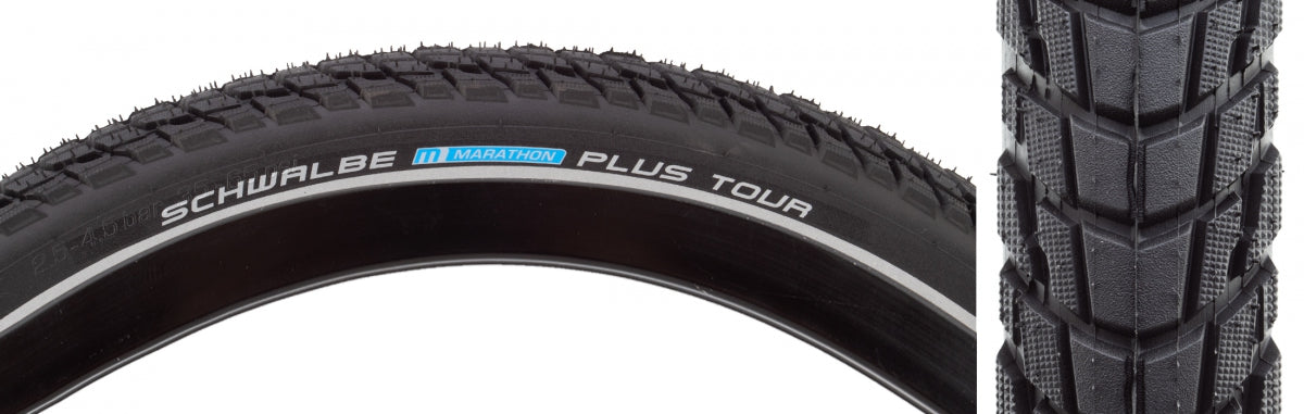 Tire Swb Marathon Plus Tour 26X2.0 Perf Sm-Guard Bk/Bk/Ref Addix E50 Wire