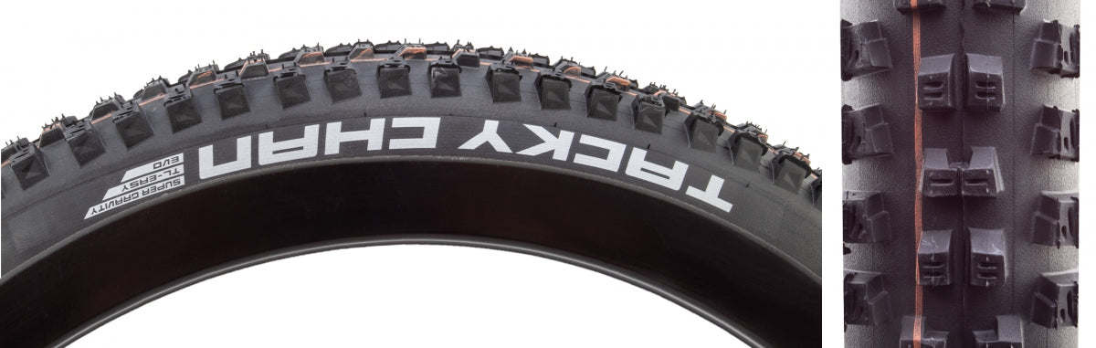 Schwalbe Tacky Chan Tire - 27.5 x 2.40, Tubeless, Folding, Black, Evolution Line, Super Gravity, Addix Soft, E-50