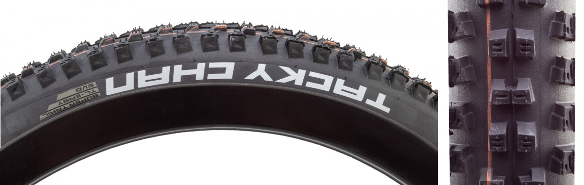 Schwalbe Tacky Chan Tire - 29 x 2.40, Tubeless, Folding, Black, Evolution Line, Super Trail, Addix Soft, E-50