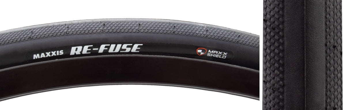 Maxxis Re-Fuse Gen 2 Tire - 700 x 25, Clincher, Folding, Black, Single, MaxxShield
