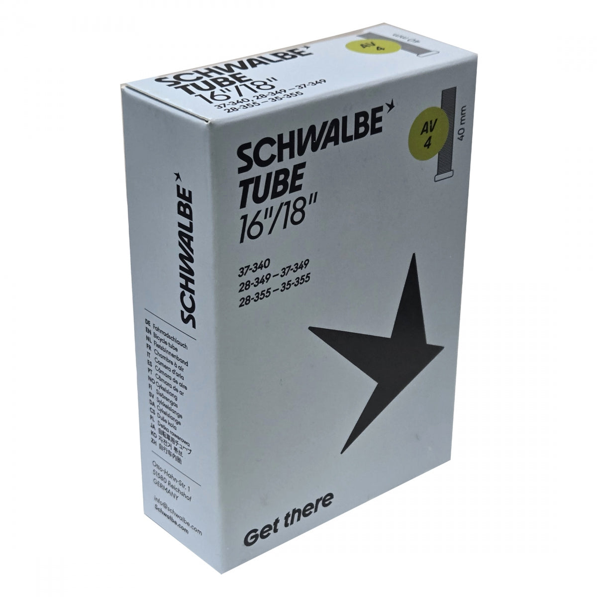 TUBE SCHWALBE 18 340/355x28/37 SV 40mm
