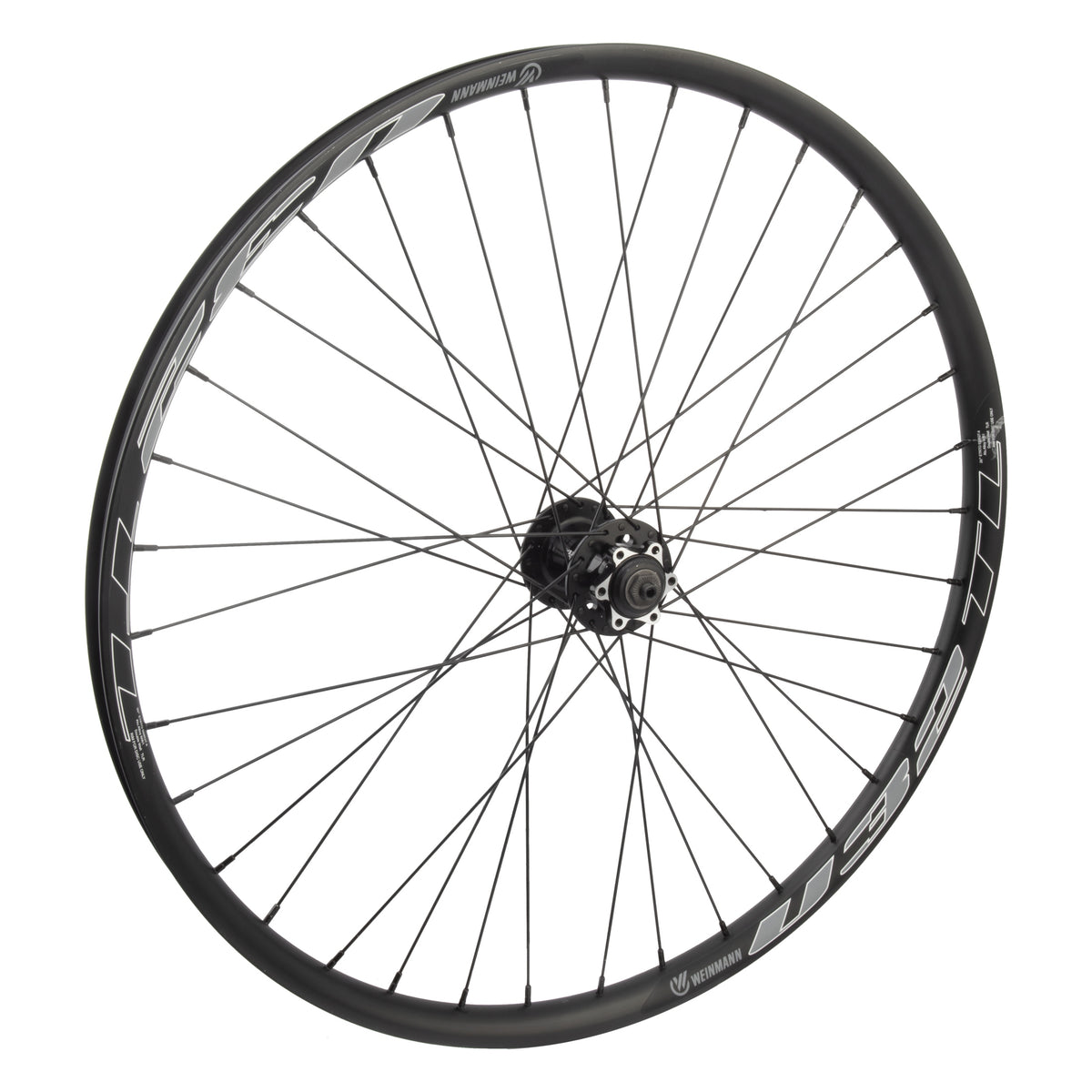 26" Weinmann U32TL Disc Tbls Alloy Mountain Disc Front Bicycle Wheel, Black Double Wall Rim, 36 Spoke, QR, 26in