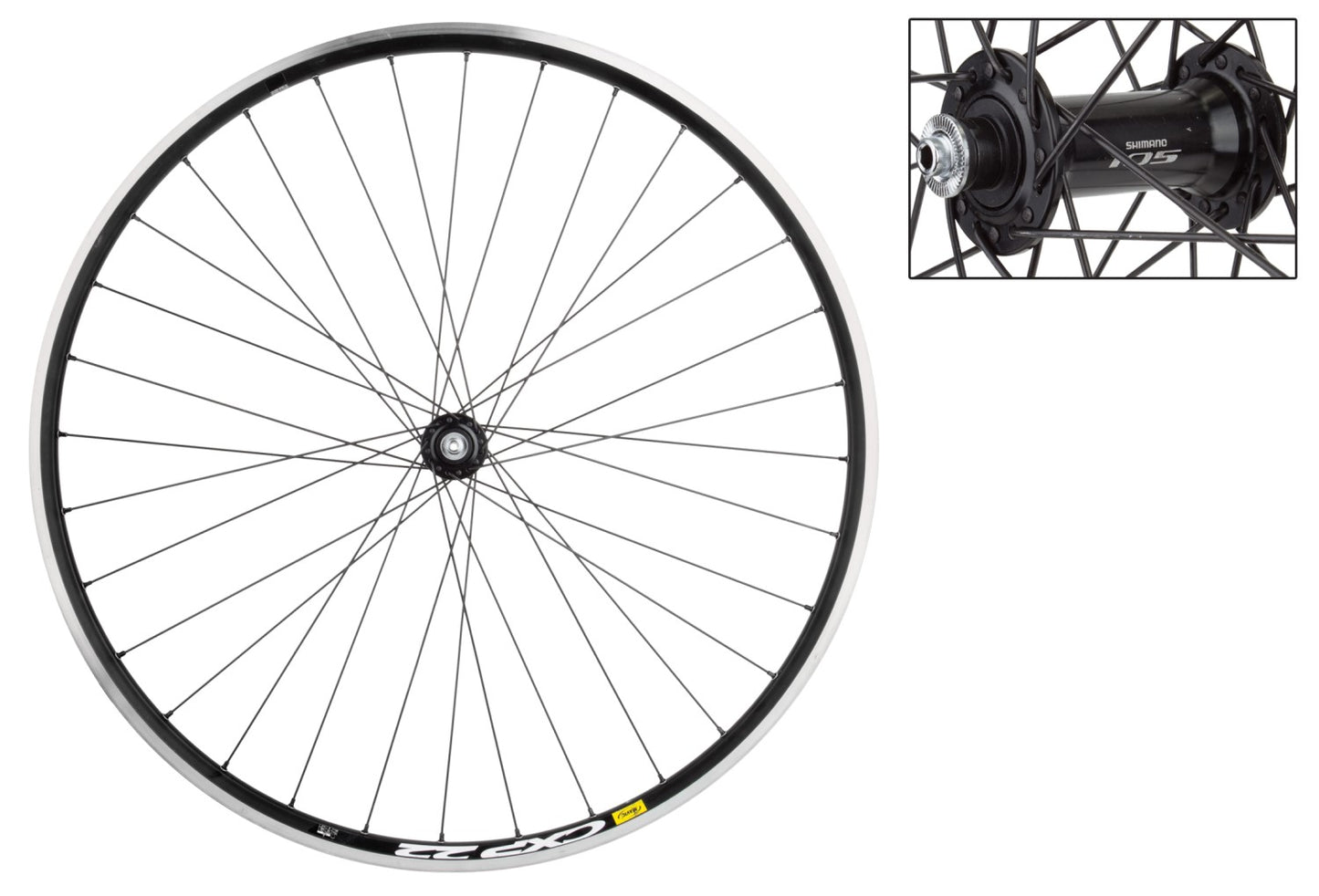 Mavic CXP22 Shimano 105 5800 Hub Black Road Bike Front Wheel quick release 9x100