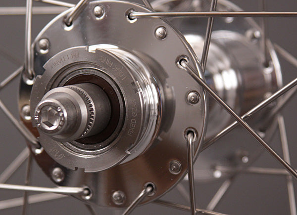 H Plus + Son Archetype Silver Phil Wood Track hubs Wheelset