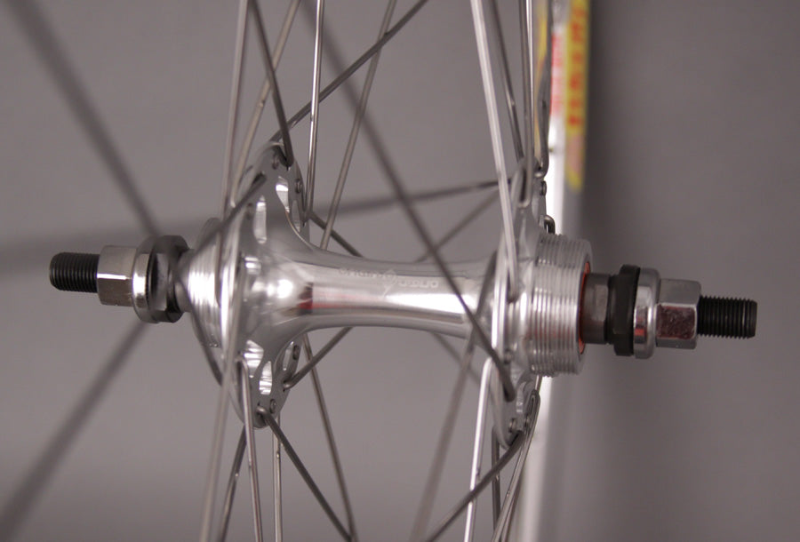 Velocity Deep V Polished Silver Rims 700c Track Bike Fixed Gear Wheels ...