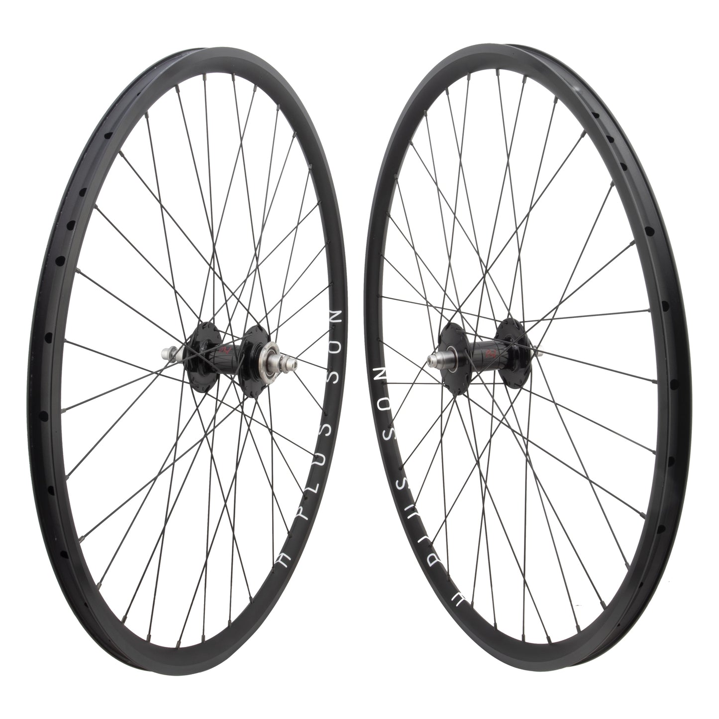 H + Plus Son Archetype Black Rims Phil Wood High Flange Track hubs Wheelset 32 Spoke
