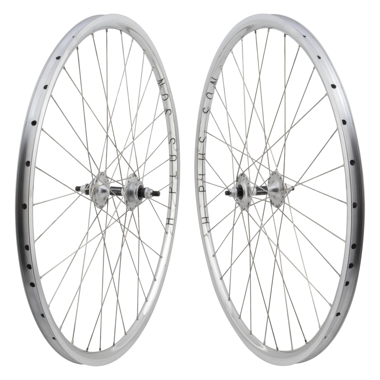 H Plus Son Archetype Silver Rims Miche Hubs Track Bike Wheelset