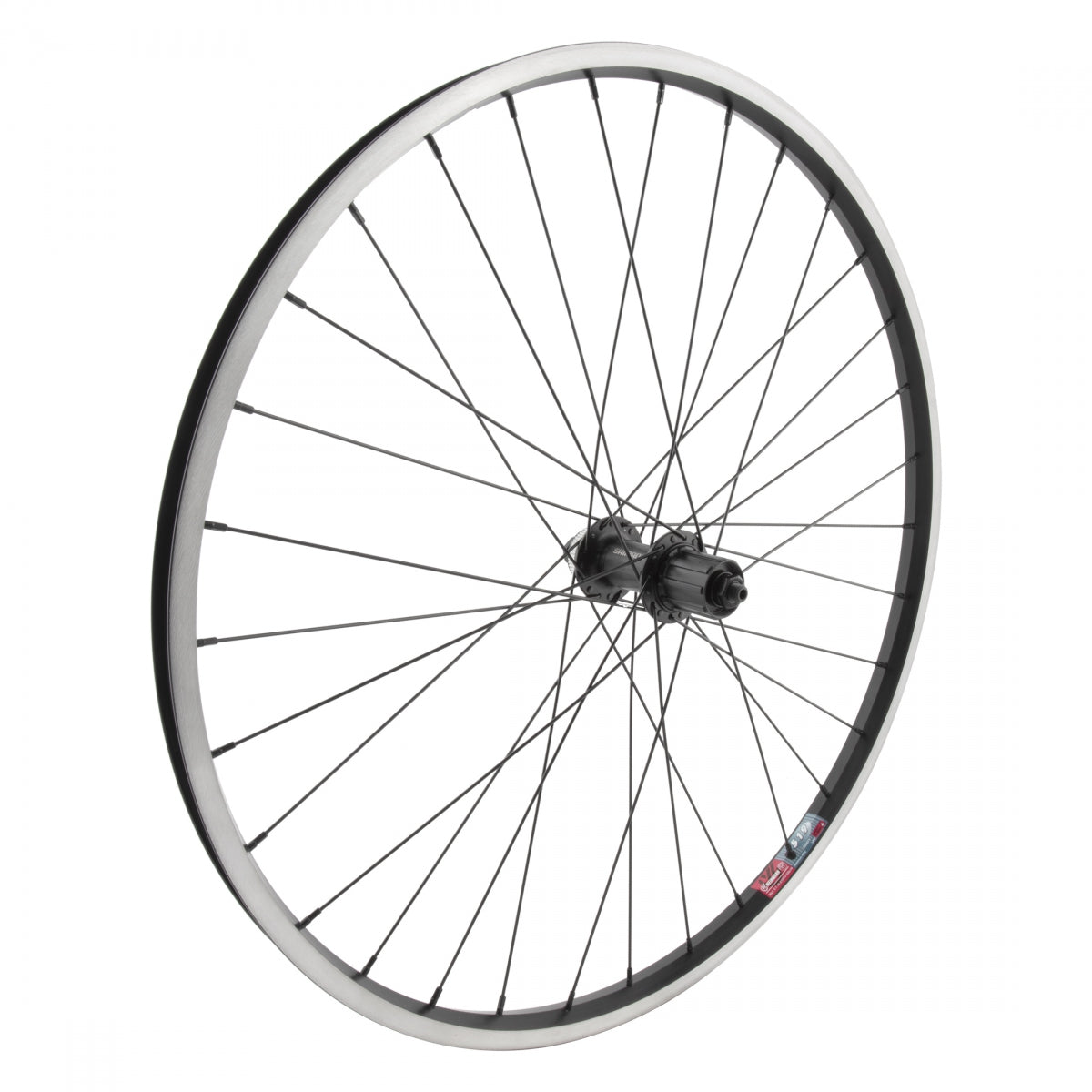 Black Rear Wheel 26" Alloy, 32h Shimano Ty505, 7s Cassette, QR 135MM axle, MSW 559X19 (Will Not Accept 8-10S Cassettes)