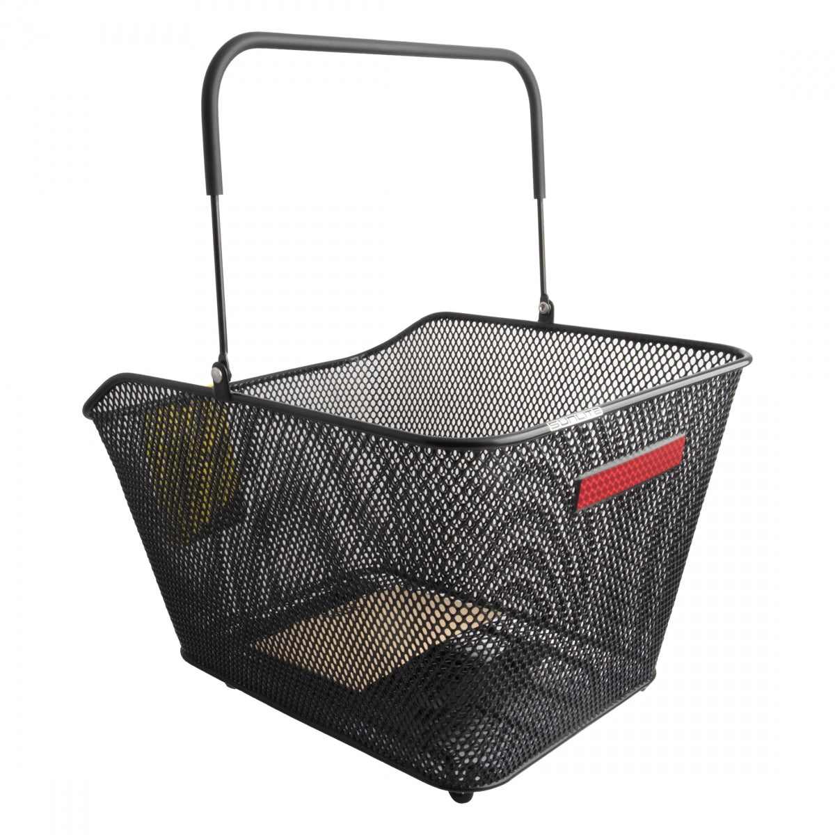 BASKET SUNLT RR MESH RACTOP STL MIK w/HANDLE BK 16x13x8B