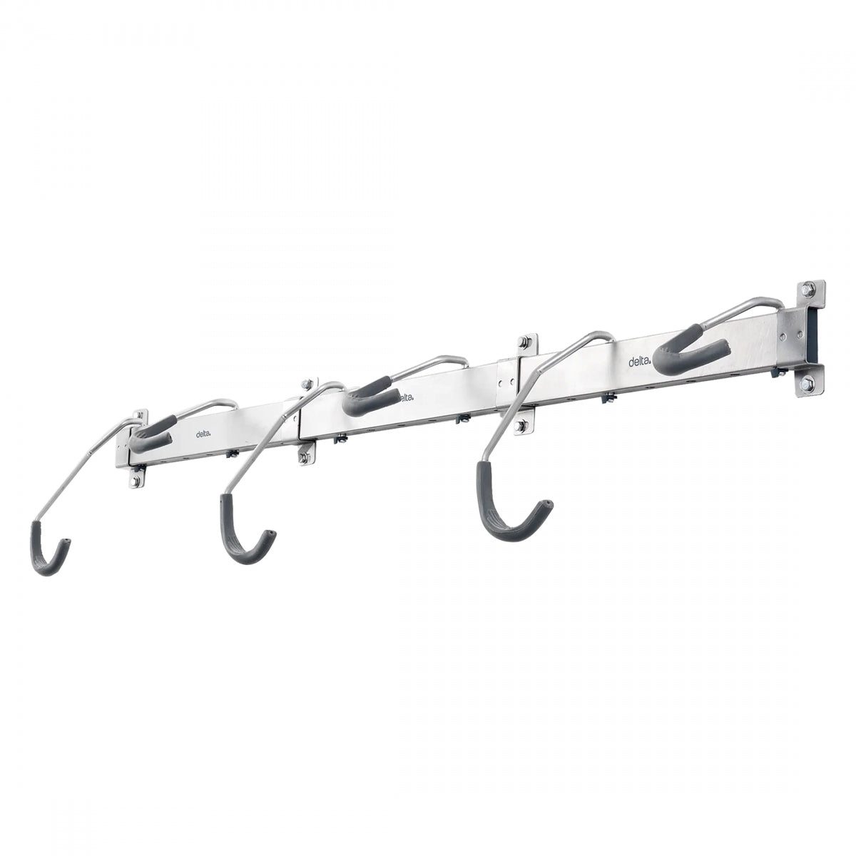 Delta Heavy Duty Track Rack Wall Mount Bike Rack - 6-Bike, Silver