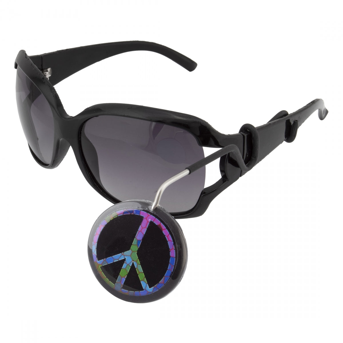 MIRROR TIGER EYE GLASSES MOUNT PEACE SIGN BK