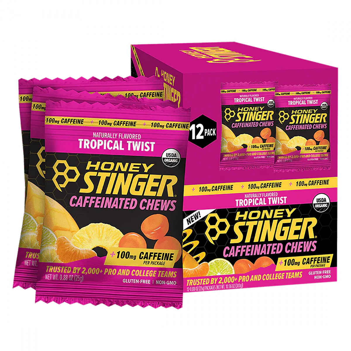 FOOD HS CHEW CAFFINATED TROPICAL TWIST BXof12