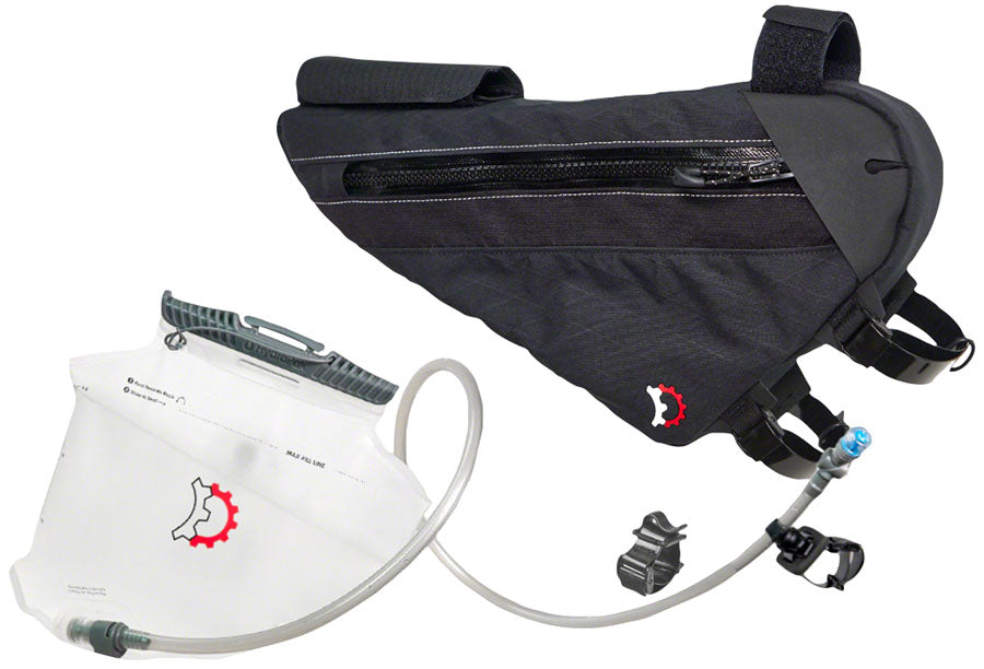 Revelate Designs Sandur Frame Bag with 1.5L Hydration Pack - Small, 2L, Black