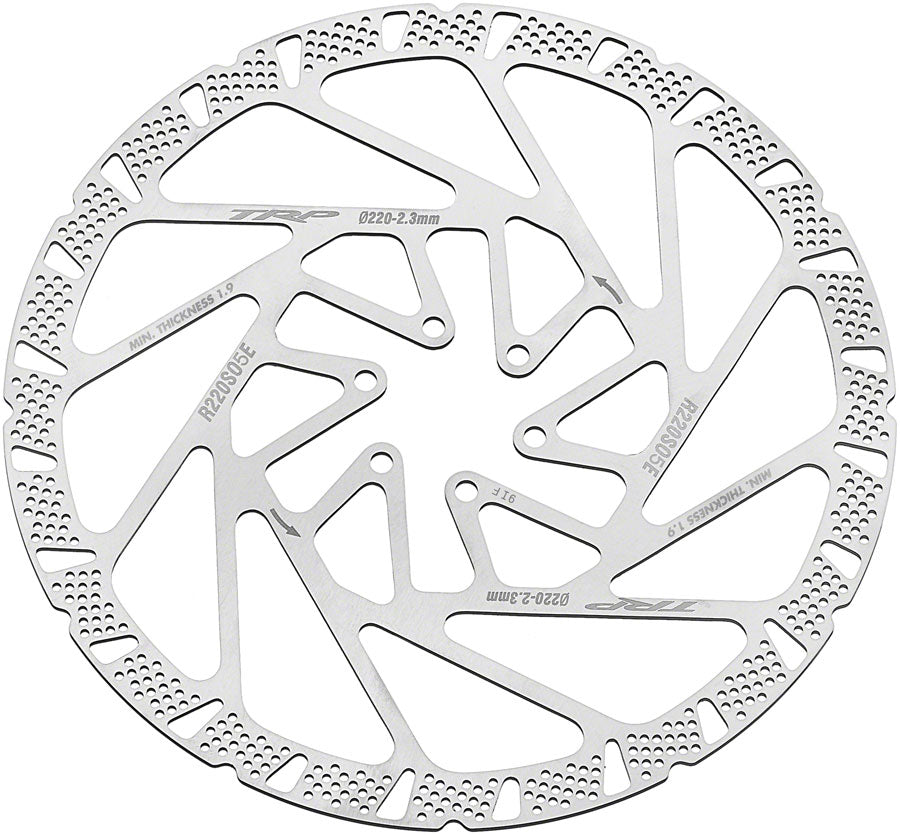 TRP S05E Race Disc Brake Rotor - 220mm, 6-Bolt, 2.3mm, Rust Blocker Treatment
