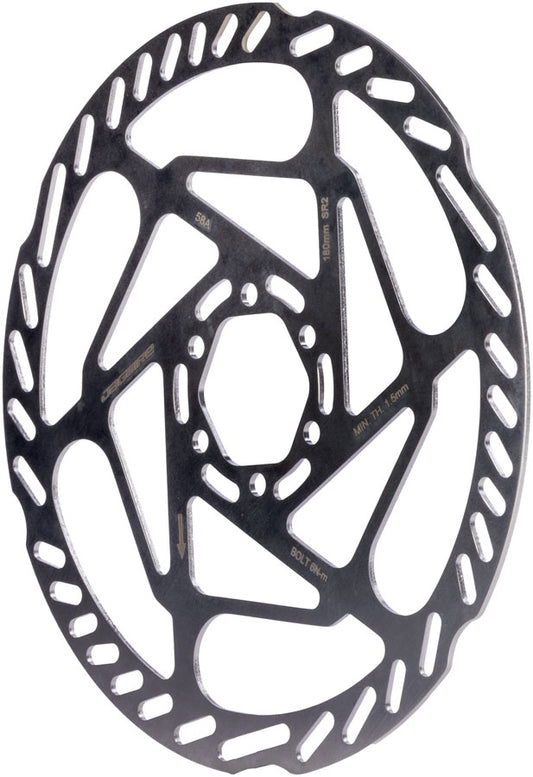 Jagwire Sport SR2 Disc Brake Rotor - 180mm, 6-Bolt, 1.8mm Thickness