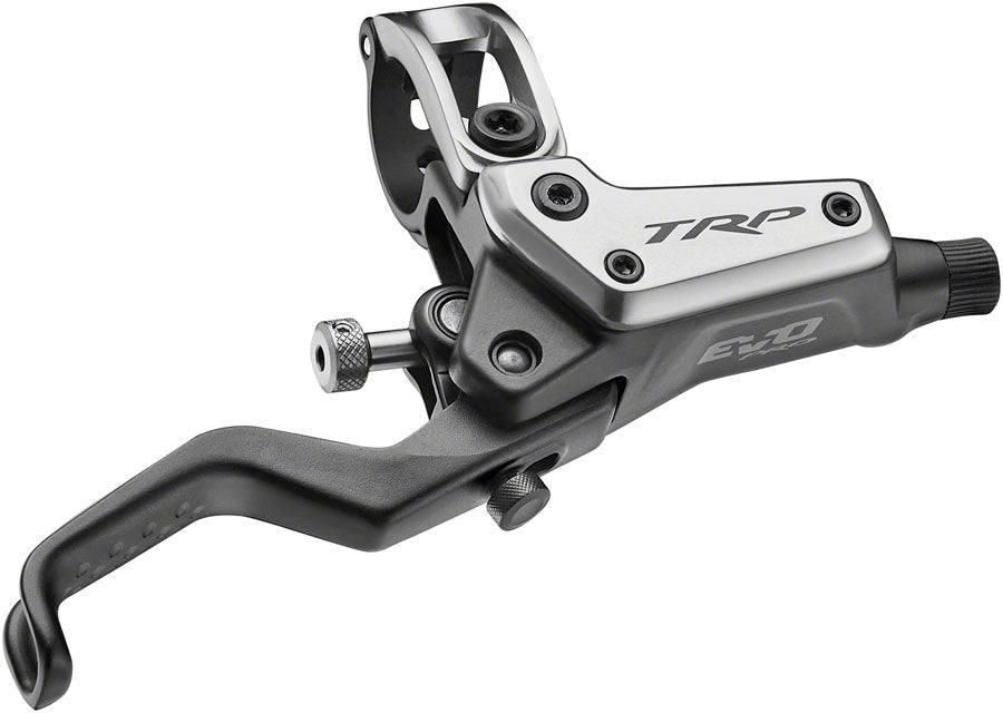 trp-evo-pro-hd-m9040-disc-brake-and-lever-right-front-or-rear-1900mm-hose-post-mount-4-piston-gray