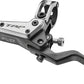trp-evo-pro-hd-m9040-disc-brake-and-lever-left-front-or-rear-1900mm-hose-post-mount-4-piston-gray
