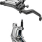 TRP EVO Pro HD-M9040 Disc Brake and Lever - Left/Front or Rear, 1900mm Hose, Post Mount, 4-Piston, Gray