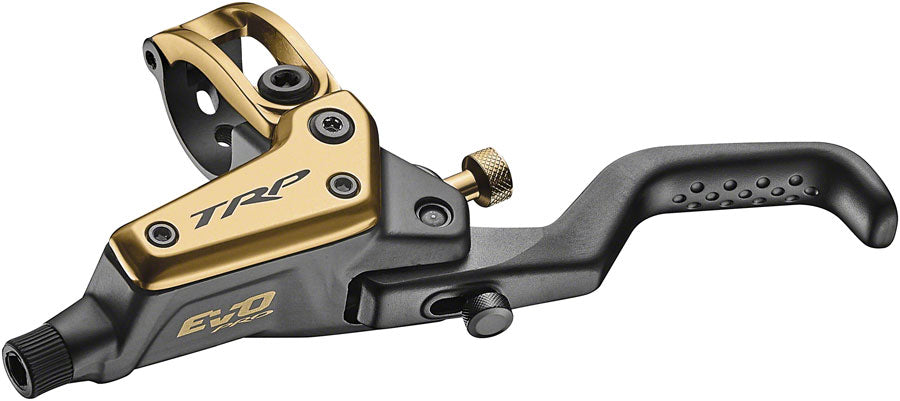 trp-evo-pro-hd-m9040-disc-brake-and-lever-left-front-or-rear-1900mm-hose-post-mount-4-piston-gold