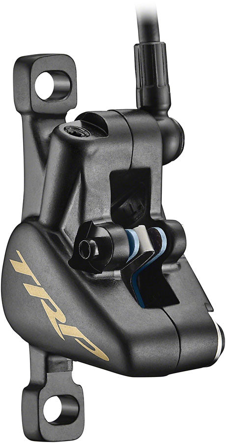 trp-evo-x-hd-m9020-disc-brake-and-lever-right-front-or-rear-1900mm-hose-post-mount-2-piston-gold