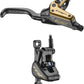 TRP EVO X HD-M9020 Disc Brake and Lever - Right/Front or Rear, 1900mm Hose, Post Mount, 2-Piston, Gold