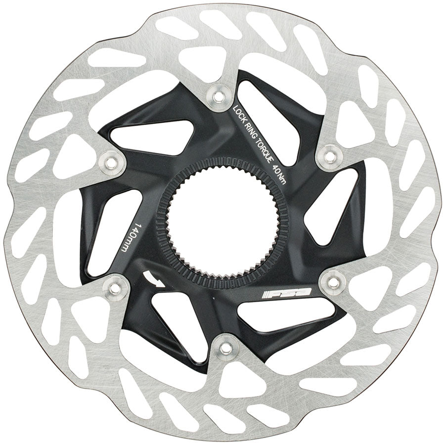 FSA K-Force WE Rotor, 160mm Diameter, Center Lock Mount, Disc Brake Compatible – Black