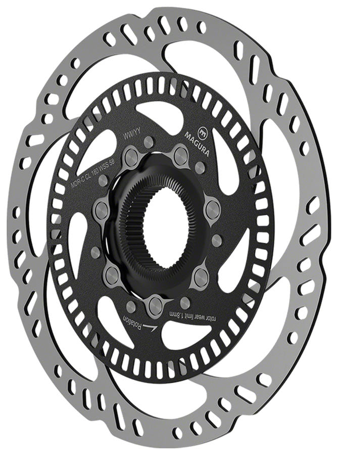 Magura MDR-C Disc Brake Rotor - Centerlock, 180mm, ABS Wheel Speed Sensor, R58