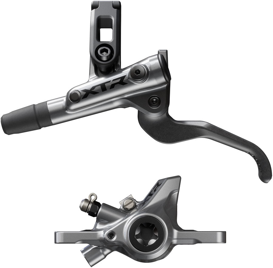 Shimano XTR M9200 XC Disc Brake and Lever - Left/Front, Post Mount, 2-Piston Caliper, SM-BH90-SS Hose, Metal Pads, Gray