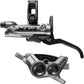 Shimano XTR M9220 Enduro Disc Brake and Lever - Left/Front, Post Mount, 4-Piston Caliper, SM-BH90-SBM Hose, Finned Metal Pads, Gray