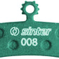 sinter-green-s2032-compound-organic-disc-brake-pads-avid-sram-sinter-type-008-one-pair