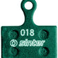 sinter-green-s2032-compound-organic-disc-brake-pads-shimano-type-k-sinter-type-018-one-pair