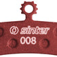sinter-red-s514-compound-organic-disc-brake-pads-avid-sram-sinter-type-008-one-pair