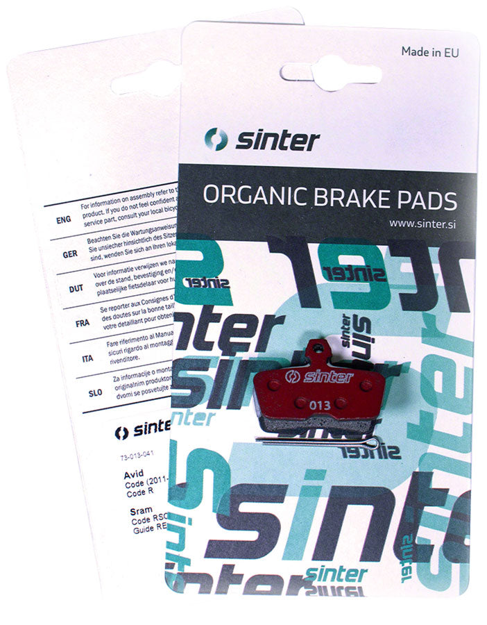 sinter-red-s514-compound-organic-disc-brake-pads-avid-sram-sinter-type-013-one-pair