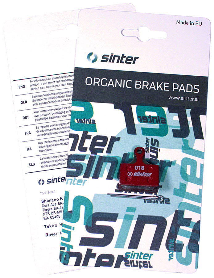 sinter-red-s514-compound-organic-disc-brake-pads-shimano-type-k-sinter-type-018-one-pair