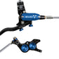 Hope EVO GR4 Disc Brake and Lever Set - Right Hand, Post Mount, 4-Piston, Braided Hydraulic Hose, Black/Blue
