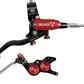 Hope EVO GR4 Disc Brake and Lever Set - Right Hand, Post Mount, 4-Piston, Braided Hydraulic Hose, Black/Red